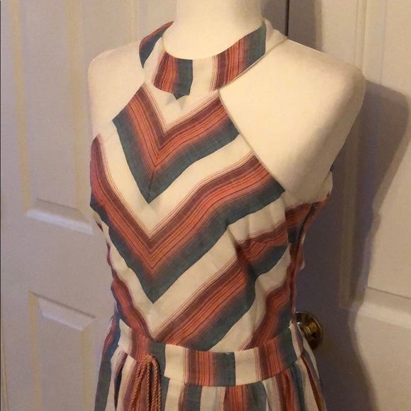 Linen Striped Maxi Romper - Picture 2 of 8